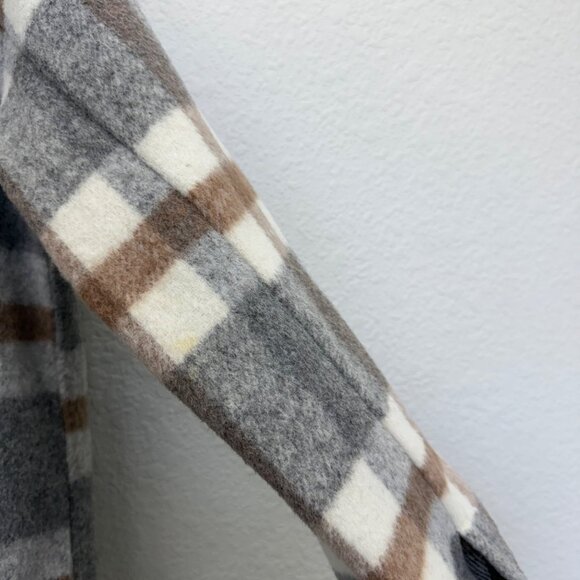 Fore Plaid Wool Blend Button Up Thick Flannel Shacket Womens size Small - Picture 7 of 10